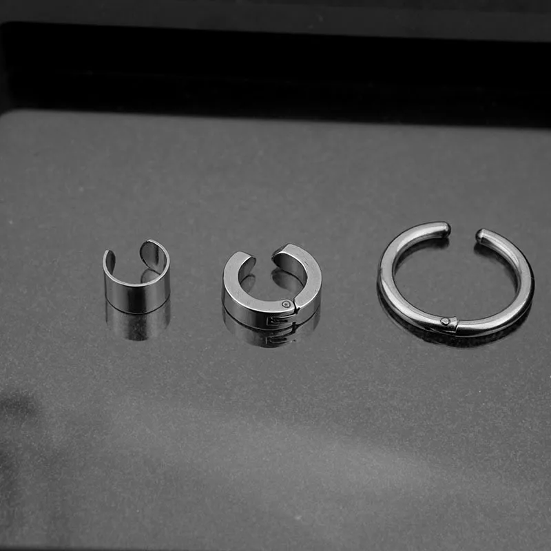 

Stainless Steel Ear Cuff Smooth Finish for Men Women Unisex Edgy Cartilage Hoop Hypoallergenic Lightweight Durable Daily Wear
