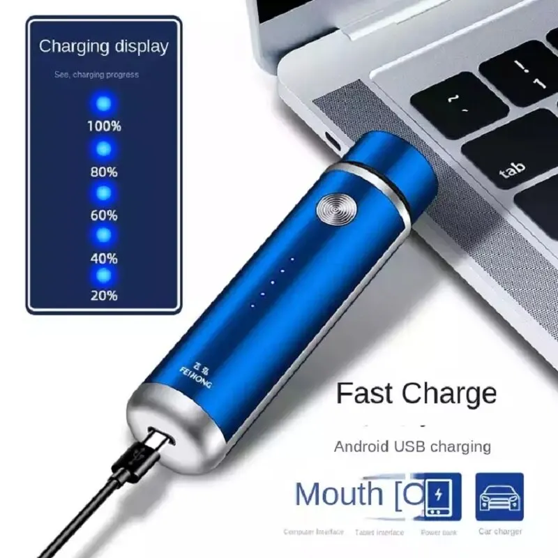 남성용 미니 전기 면도기 휴대용 전기 면도기 수염 면도기 USB 충전식 남성용 면도기 얼굴 바디 면도기