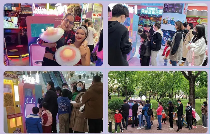 Cotton Candy Vending Machine Candy Floss Maker with Toy Dispenser Feature, Great for Kids & Entertainment Centers