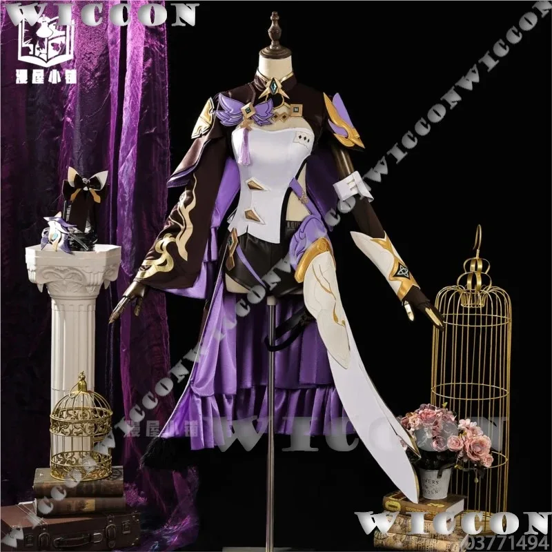 

a7d@Elysia Miss Pink Elf Game Honkai Impact 3 Cosplay Female Sexy Woman Girls Party Dress Purple Lolita Dress Halloween Customiz
