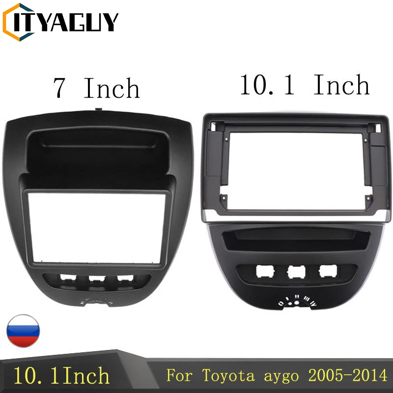 Double 2 Din Car Radio Frame for Toyota Aygo Citroen C1 Peugeot 107 2005-2014 Fascia Dash Kit DVD Radio Panel Stereo Cover