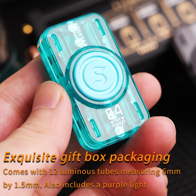 edc تململ المنزلق المغناطيسي و Fidegt سبينر لعبة تخفيف التوتر مضيئة القلق الكبار شفافة لعب الاطفال هدية