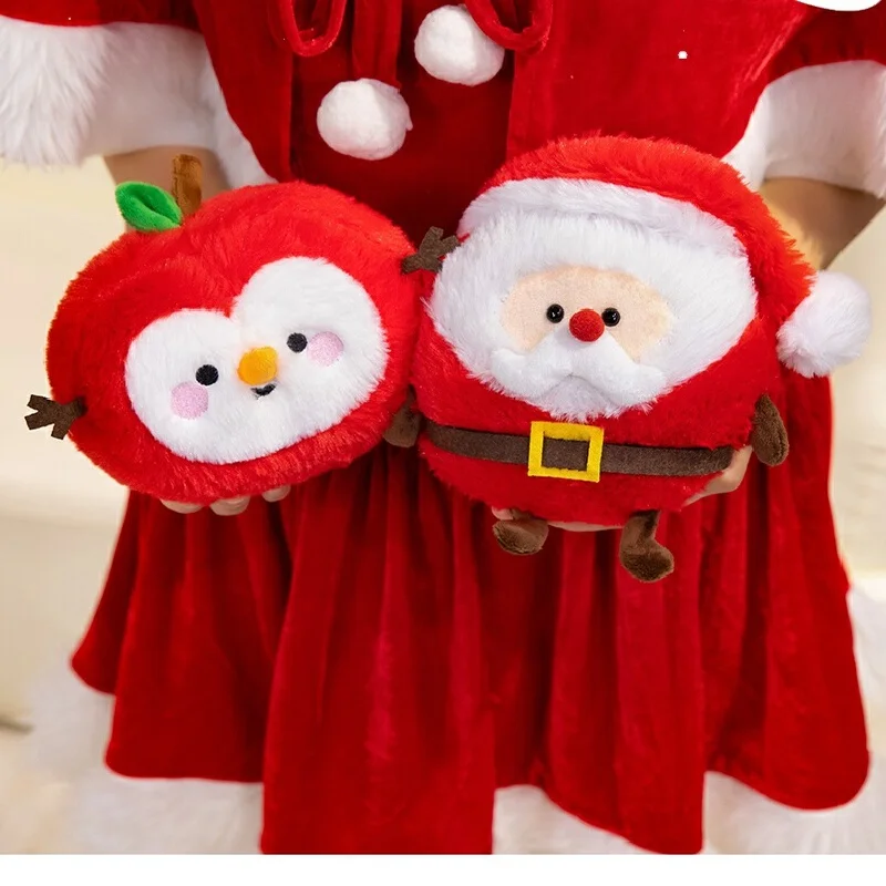 Pluszowa zabawka świąteczna 18 cm, lalka pluszowa, Święty Mikołaj, renifer, zabawki bałwan, urocze kreskówkowe prezenty, prezent urodzinowy, prezent świąteczny