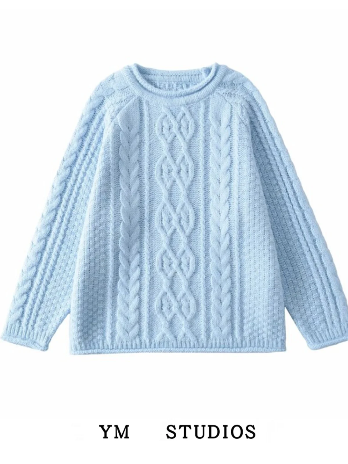 

Свободный крой Thi вязаный длинный свек круглый Ne витой свитер модный ленивый слэ удобный теплый осенне-зимний женский топ