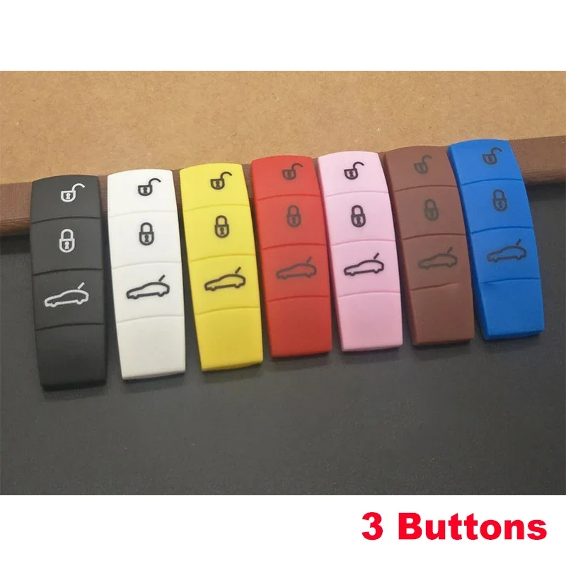 Smart Key Center Middle Trim Shell Cover Case Decal Rubber Button Pad For Porsche 911 918 Panamera Macan Cayenne Cayman Boxster