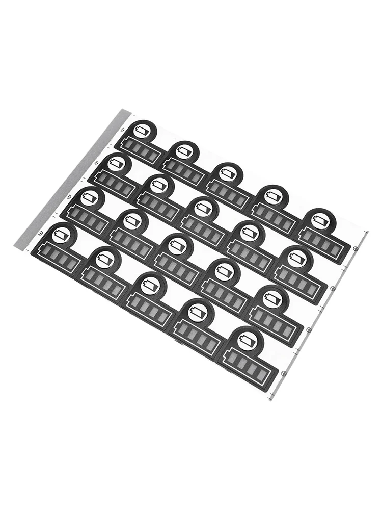 20PCS Battery Capacity Label Sticker For BL1830 BL1430 18V 14.4V Power Tool Battery LED Key Tag Black Paper Replacement Decal