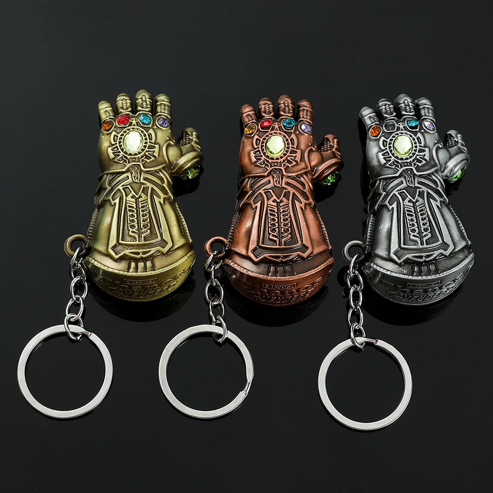 Avengers Thanos Infinity Gauntlet Keychain, Superhero Keyrings, Car Pendant, Key Holder Accessories