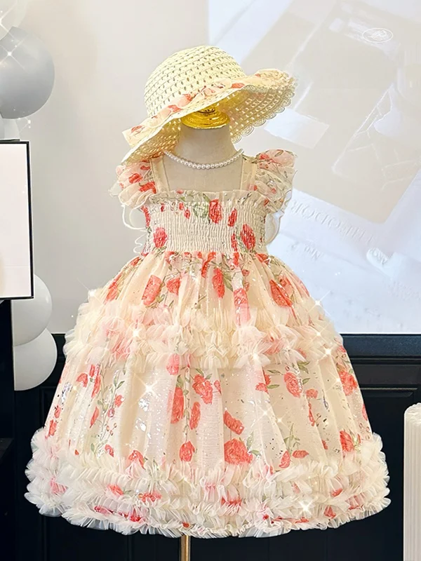 

Летняя юбка-принц Ele Girls Dr Fairy T с крыльями розы, детский модный наряд, доктор для маленькой девочки