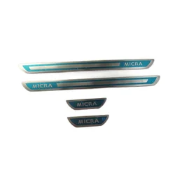 4PCS/Lot Stainless Steel For 2014-2023 Nissan MICRA Ultra-thin Auto Car Door Sill Scuff Plate Pedal Cover