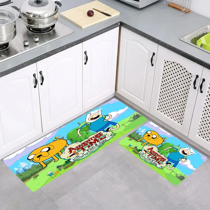 

Doormat Entrance Door A-Adventure Time Cartoon Kitchen Rug Room Rugs Bath Mat Carpets Home Balcony Foot Carpet Mats Bathroom