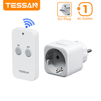 TESSAN Radio Sockets with Remote Control Range 30.5m Switchable Socket Remote Controlled Plug for Interior Christmas Decorations