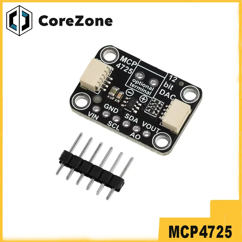 MCP4725 12-Bit I2C Digital-to-Analog Converter (DAC) Splitter Board Compatible with STEMMA QT Qwiic