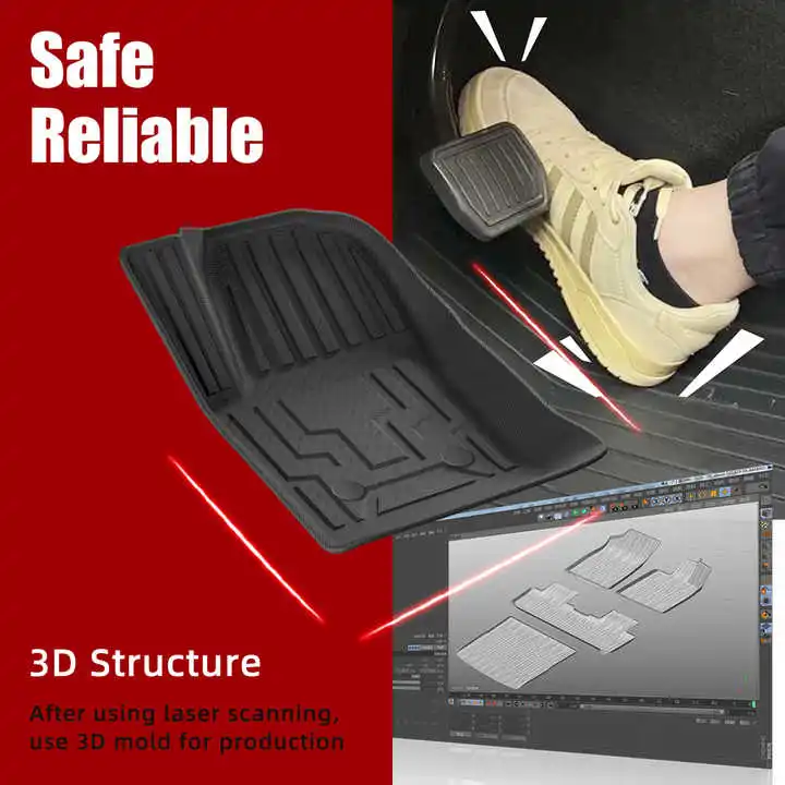 Custom TPE Material Car Floor Mats for GWM Tank 300 2021-2024 Fuel Car Mats Waterproof Non-slip Carpet Car Foot Mat Carpet Type image 3