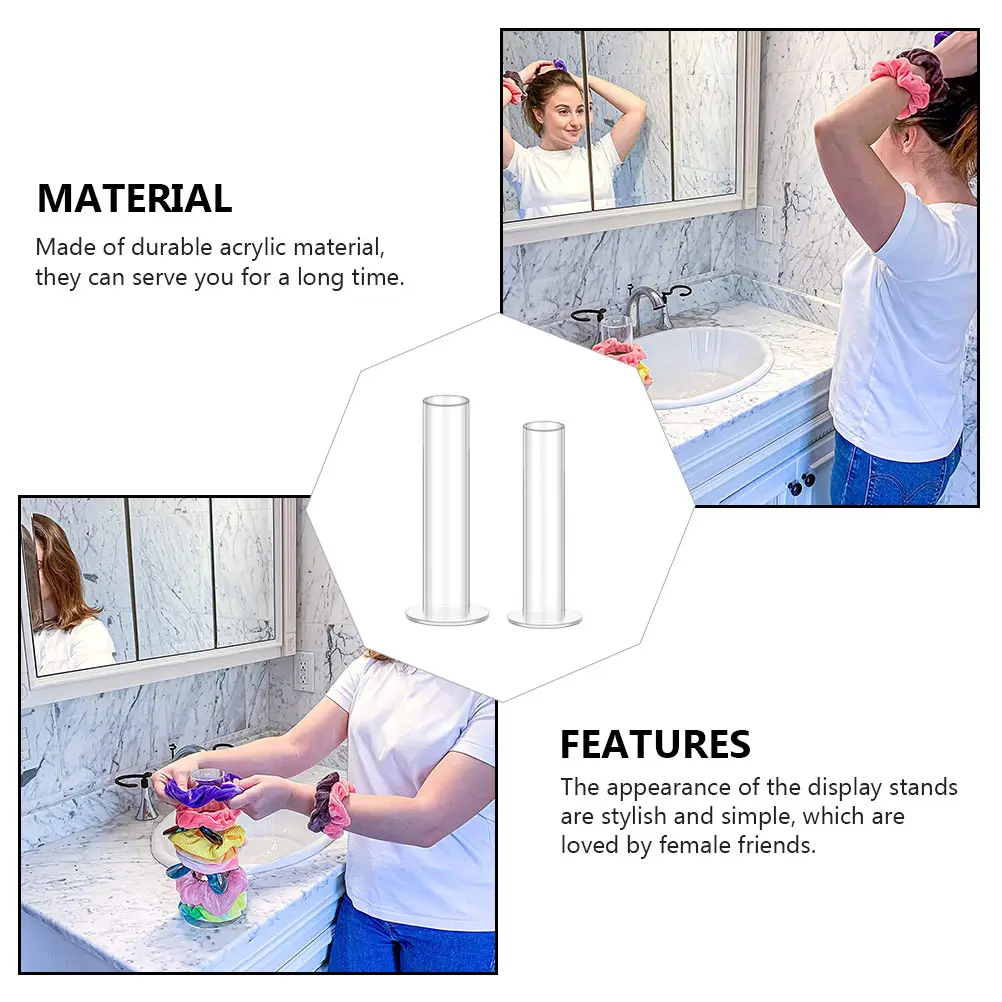 

Ring Rack Acrylic Display St Shelves Sturdy Jewelry Hair Ring Hair Tie ganizer Accessories Holder