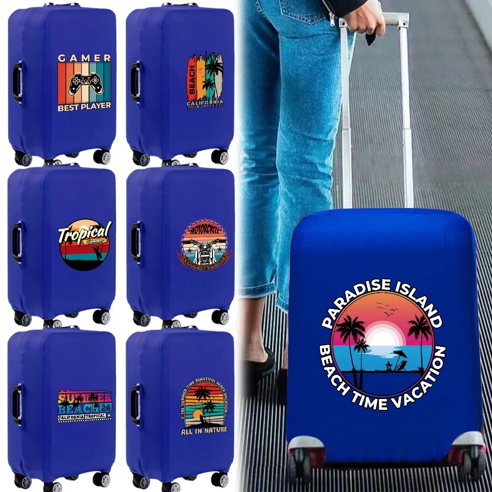 Travel Luggage Cover Elastic Suitcase Protective Case Traveling Accessories for 18-32 Inch Trolley Dust Cover Holiday Printing