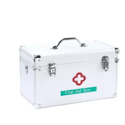 Single Opening Medicine Box Medicine Storage Home Emergency Aluminum Alloy Large Capacity Multi-layer