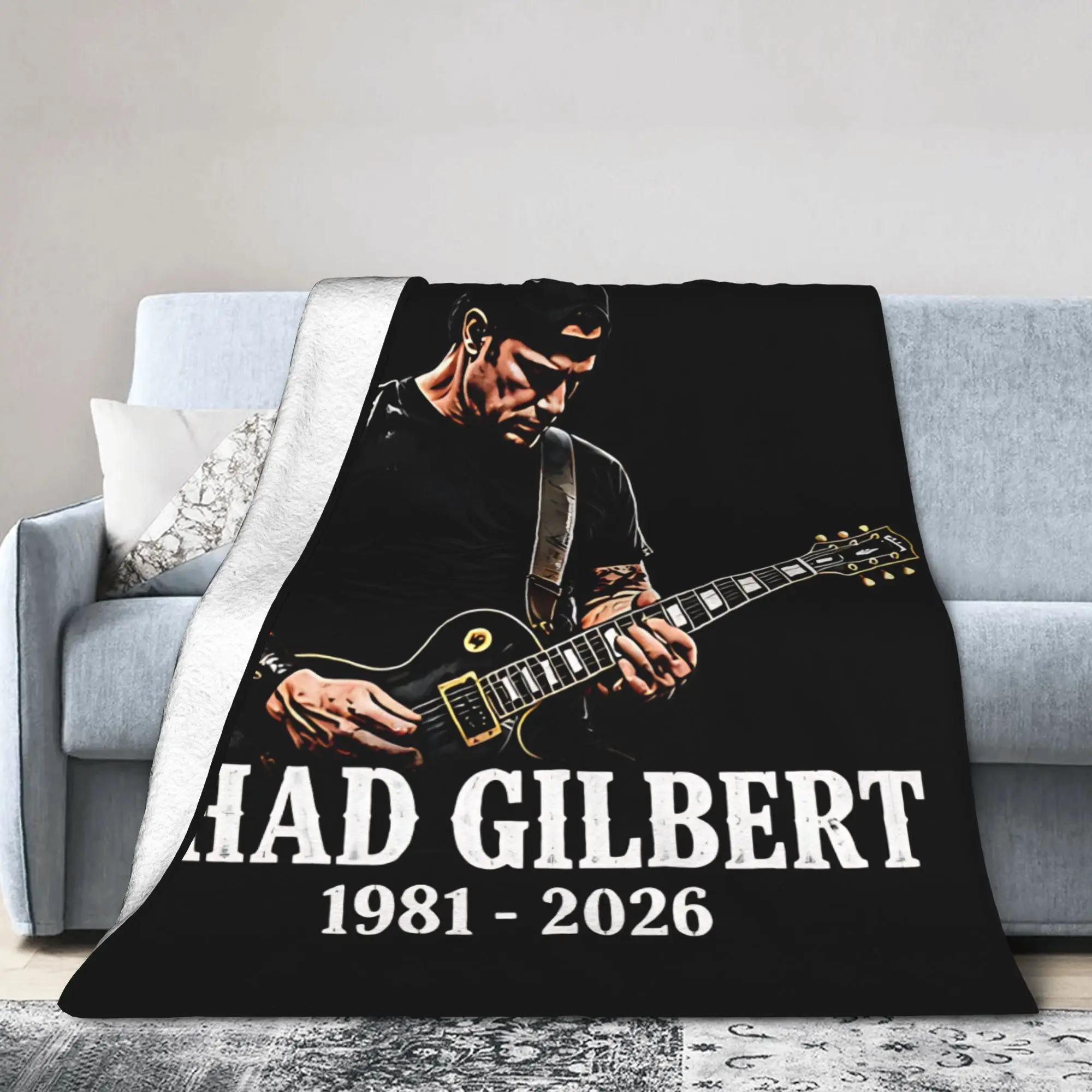 Rip Chad Gilbert Guitarist Blankets Fleece  Lightweight Throw Blankets for Bed Bedroom Quilt