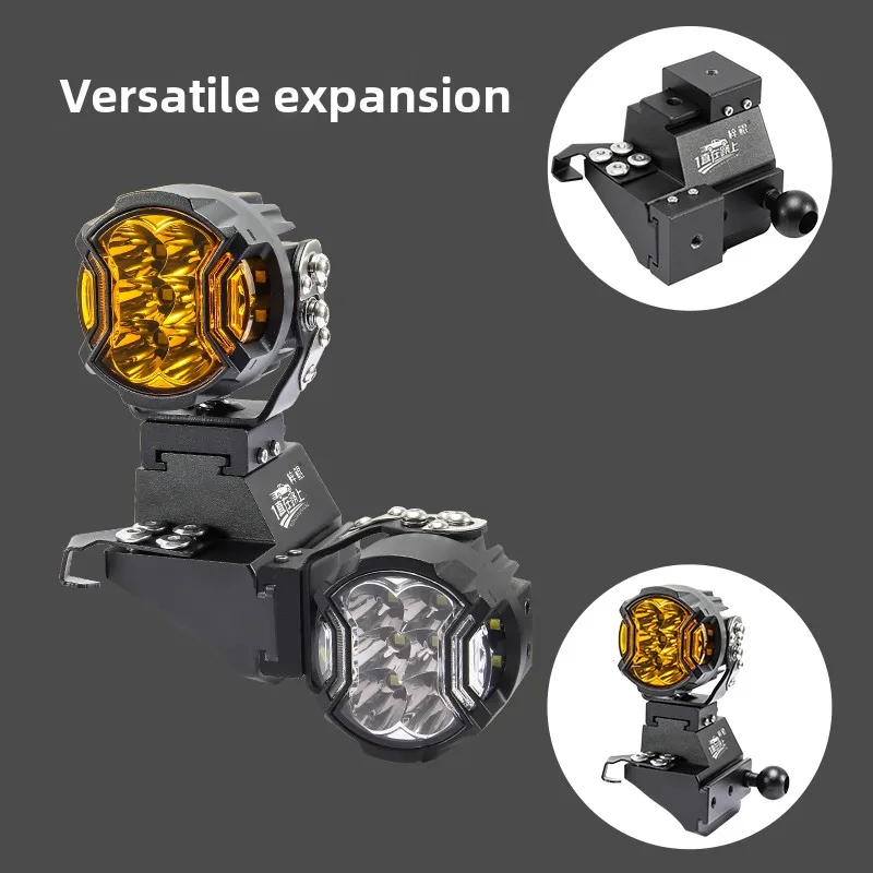 Fit For Prado 120 A Pillar Bracket Modified Hood High-Bright LED Spotlight Double-Layer Quick-Release Lamp Bracket