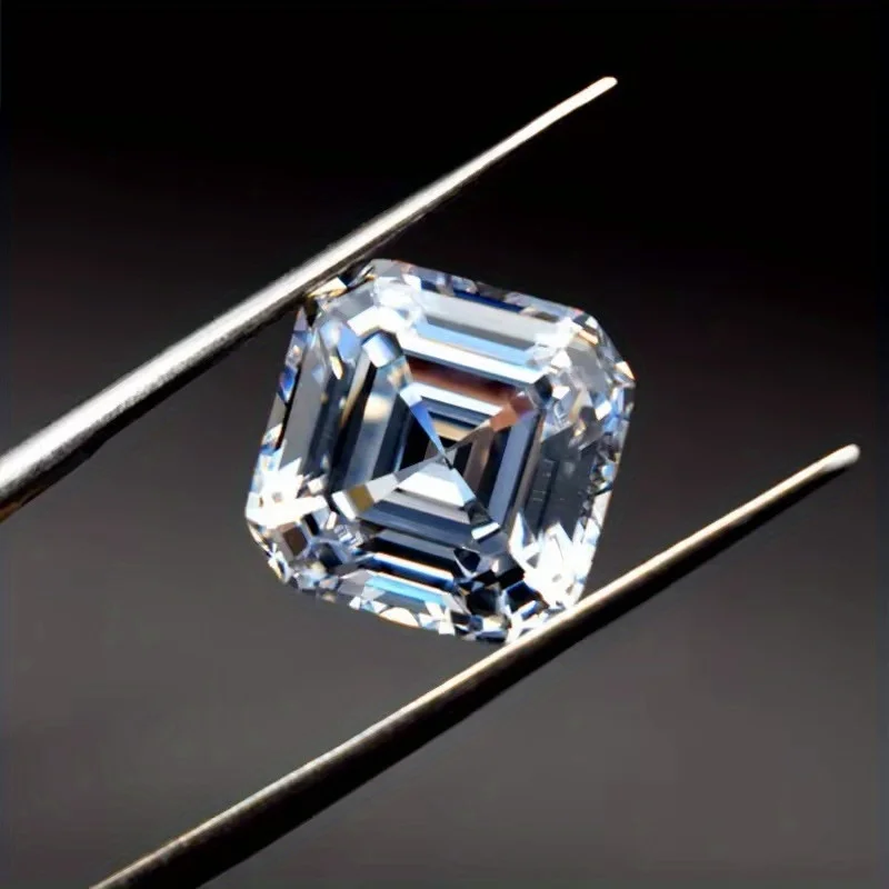 

Asscher Cut Moissanite Stone Loose, White Color Moissanite Artificial, for Engagement Ring Pendant Necklace Jewelry Making
