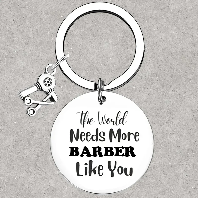 

Hot Barber Gift Keychain Barber Appreciation Gift Key Rings coworkers gifts Thank You gift Gifts