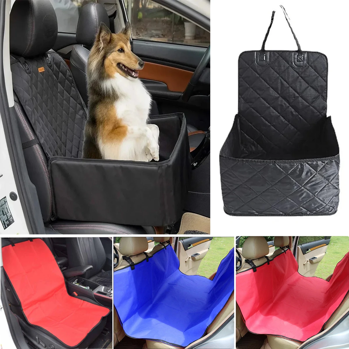 

100% Waterproof Dog Car Hammock Dog Car Seat Cover Dog Carriers Bag Cat Transport Hammock Zipper Car Seat Protect Basket