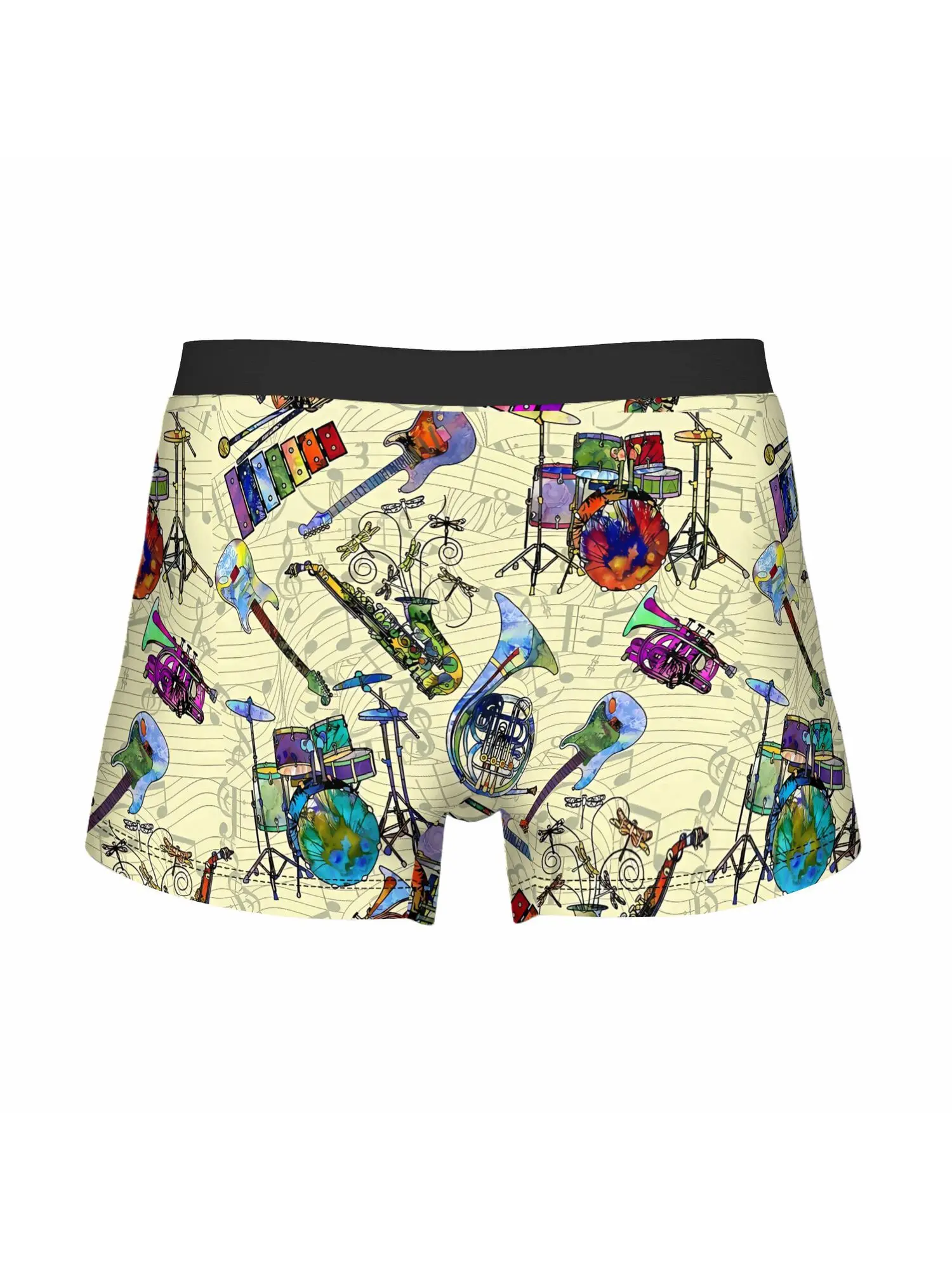 Musical Instruments Underwear Polyester Underpants Fashion Printed Asian Size 2D Print Design