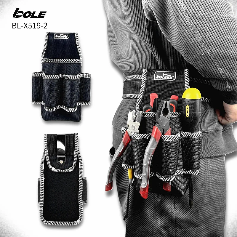 BOLE High Quality Small Portable Hip Tool Bags Waist Gadget Pouch Hardware Pocket Garden Work Tools Bag Carrying For Engineer