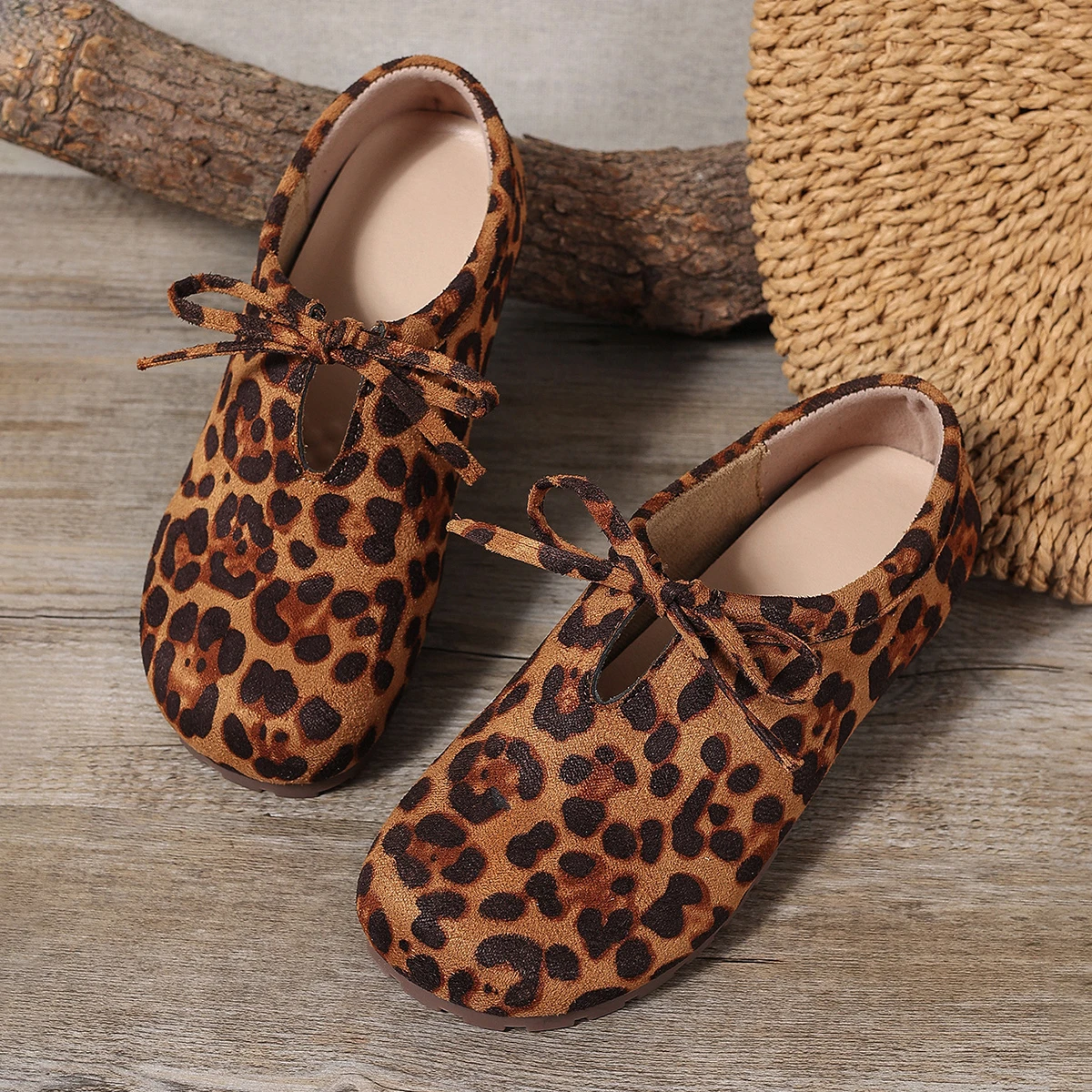 Frauen Wohnungen Frühling Herbst Mode Slipper bequeme elegante lässige Frauen Schuhe Leoparden muster verschleiß feste Einzels chuhe Frauen