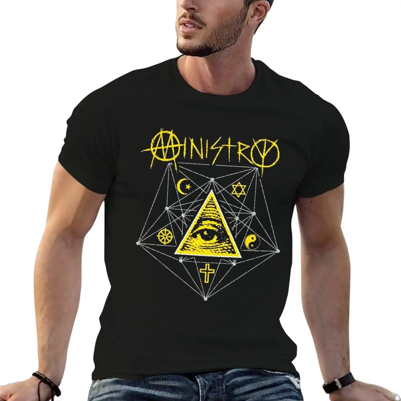 

ministry band logo 03 T-Shirt t shirts for man pack white man t shirt cotton high quality T-Shirt