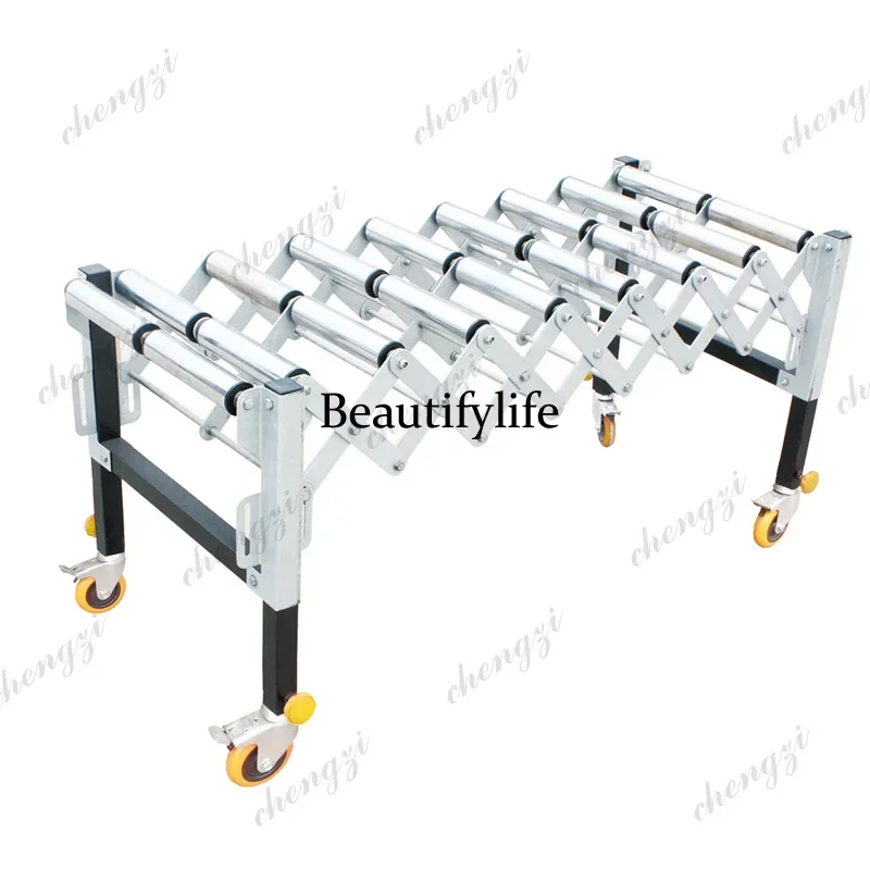 

K182 Flexible Expandable Gravity Roller Conveyor Mobile Unpowered Roller Stand For Industrial Logistics Packaging Heavy Duty