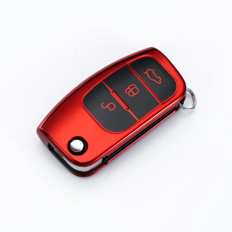 Schlüsselanhänger-Schutzhülle für Ford Focus 2 MK2 Fiesta Mondeo Galaxy Falcon Territory Ecosport Autoschlüssel-Etui Zubehör