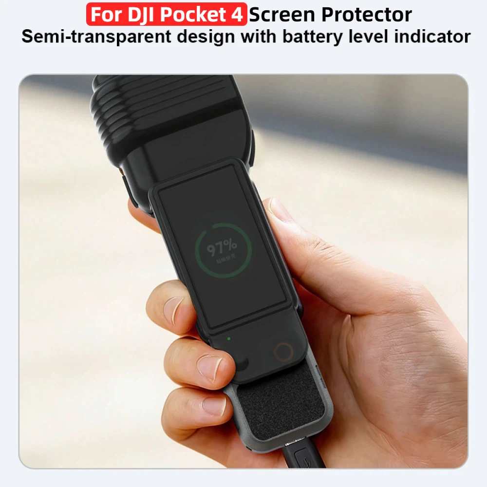 

for DJI Pocket 4 Translucent Full Protection Case, for Pocket 4 Screen Protector Cover Gimbal Lens Protective Cover