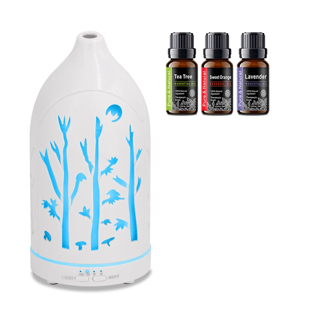

Ultrasonic Aromatherapy Diffuser with Auto Shut Off, 3 Essential Oils, Quiet for Home, Office & Spa