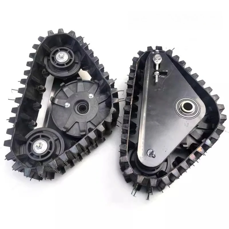 DIY Electric Go Kart Snowmobile Conversion Kit Rear Rubber Track Ski Sled Wheel For ATV Quad Beach Cart Spare Parts System