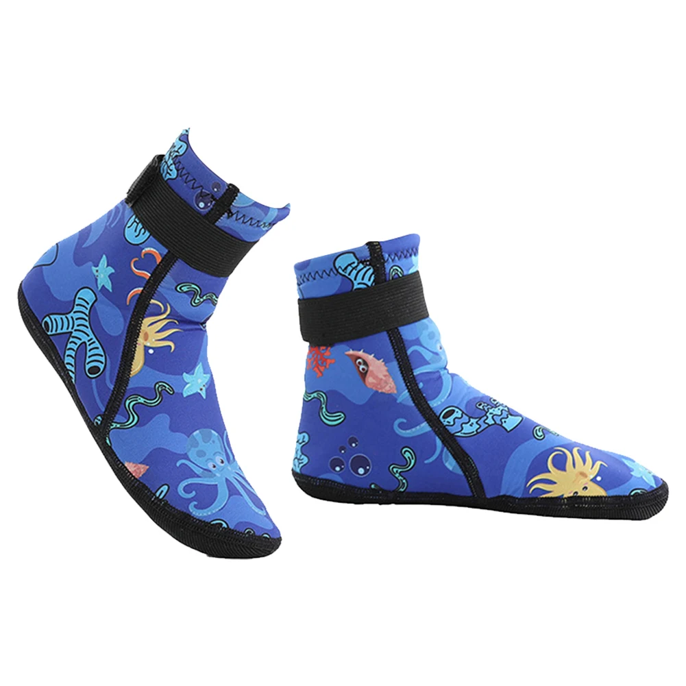 Kids Neoprene Water Socks Beach Socks Anti-slip Toddlers Diving Socks Adjustable Snorkeling Boots Keep Warm for Water Sports