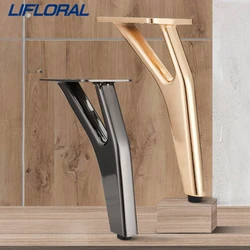 4pcs 15cm Y-Shape Metal Furniture Legs Modern Replacements Feet Heavy Duty Tapered Table Sofa Legs Couch Decorative Leg