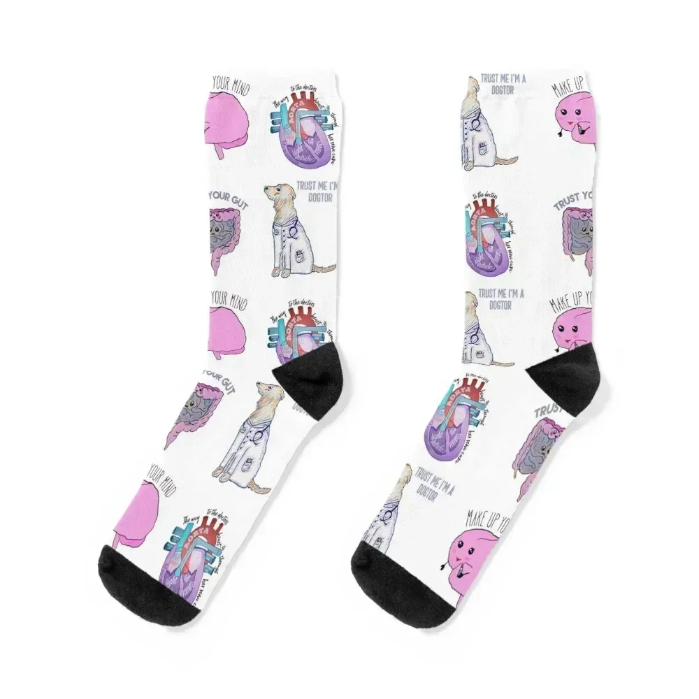 

Cute medical puns Socks gym tennis winter gifts Soccer Socks Women's Men's