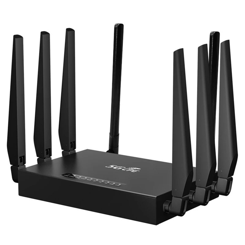 5G Industrial Grade Wifi Router 1200Mbps 5G CPE Detachable 8 Antenna Unlock Modem Portable Broadband Network WAN