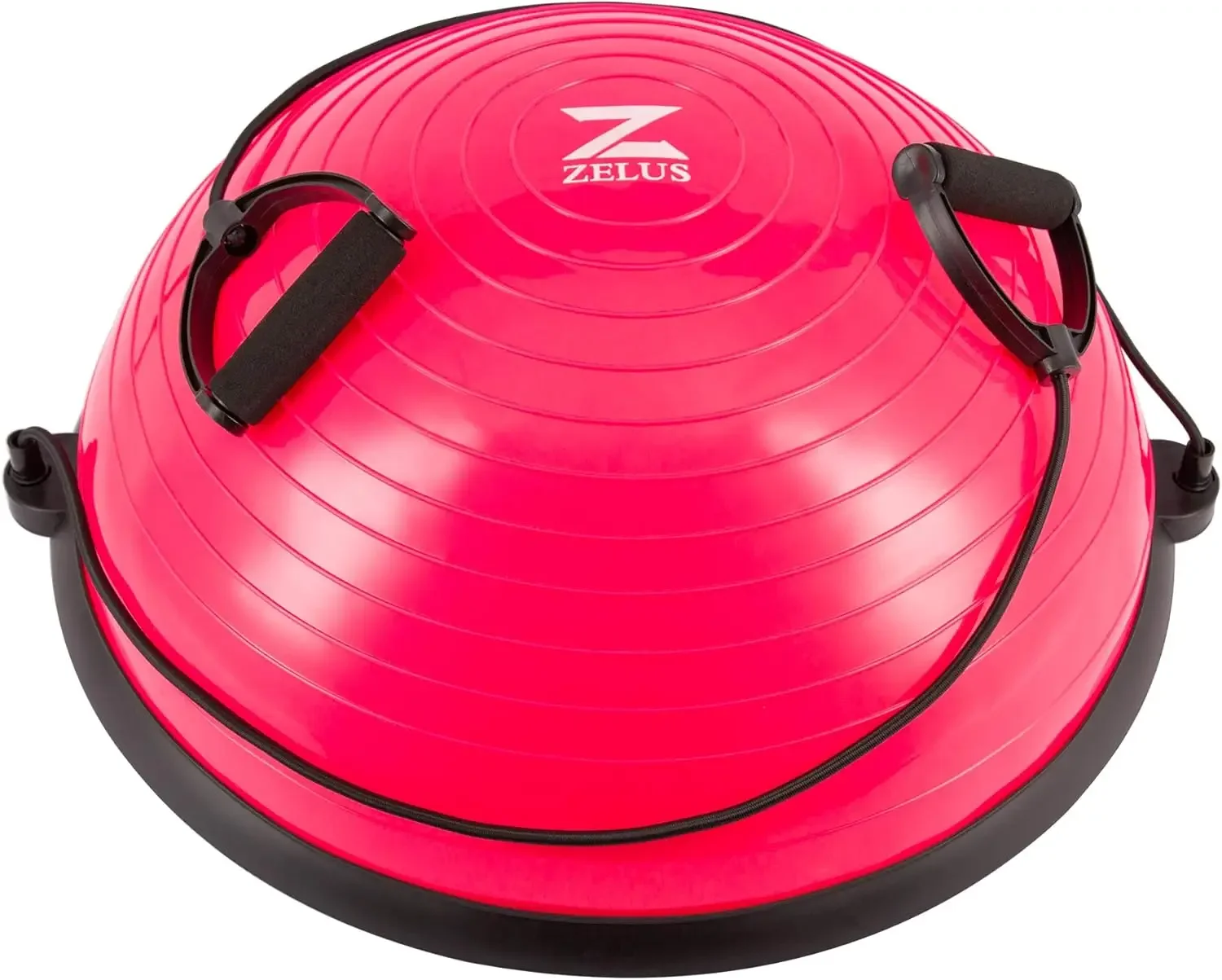 

Balance Ball with Resistance Bands and Foot Pump, Inflatable Yoga Ball, 23 Inch Half Ball, 330lb Cap, Multiple Color Choices