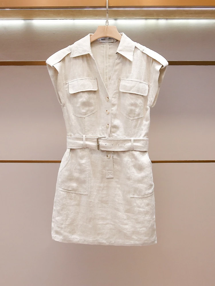 Summer New Style French Western-style Casual Style Fashionable Waist Cinching Slimming Vest Dress Diamond Painting Cross Stitch