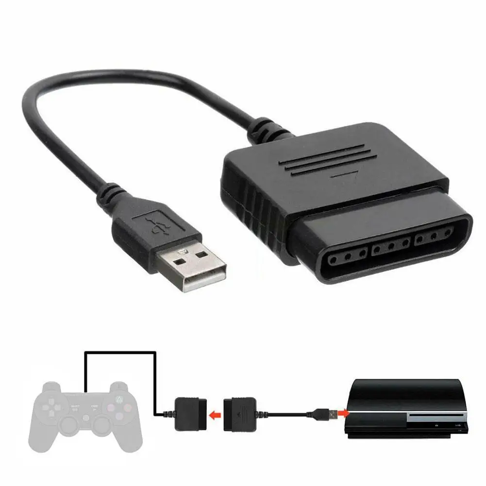PS2 para PS3 e PC Adapter Converter, Video Converter, Gaming Controller, Games Converter, Adaptador USB, M0B6