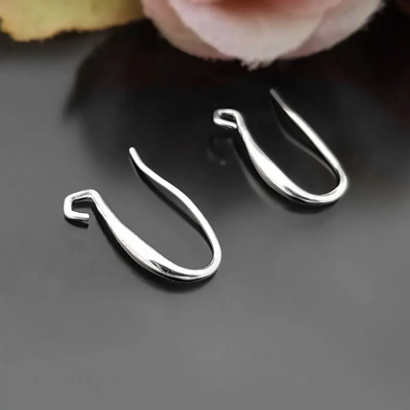 10PCS Height 18MM High Quality Champagne Gold Color Silver Color Brass Earring Hooks Diy Jewelry Earrings Findings Accessories