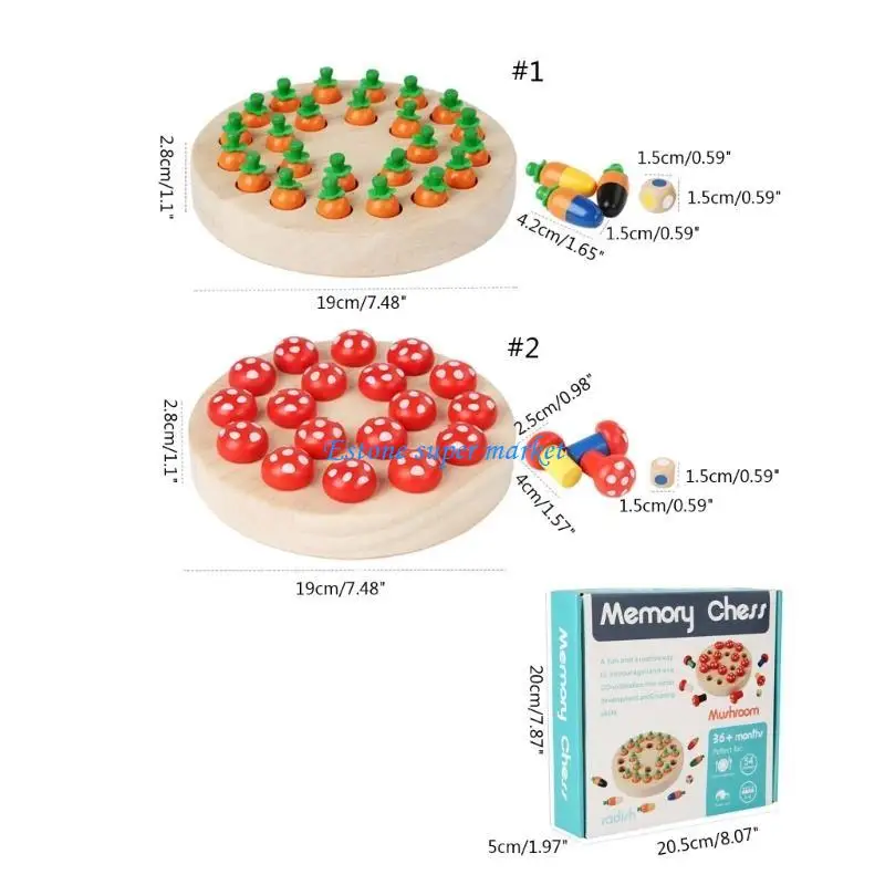 090B Find The Right Color for Toddlers Boys & Girls Basic Color Cognition Learning Toy Thinking Training Mushroom Theme