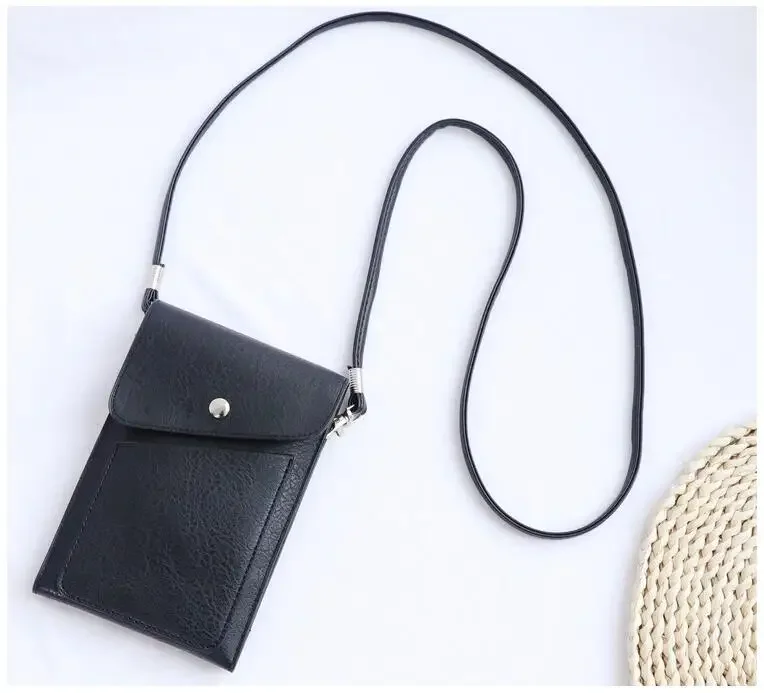 

Fashion Women Mobile Phone Purse Bag PU Leather Crossbody Bags Small Shoulder Handbags Solid Female Messenger Bags for Women