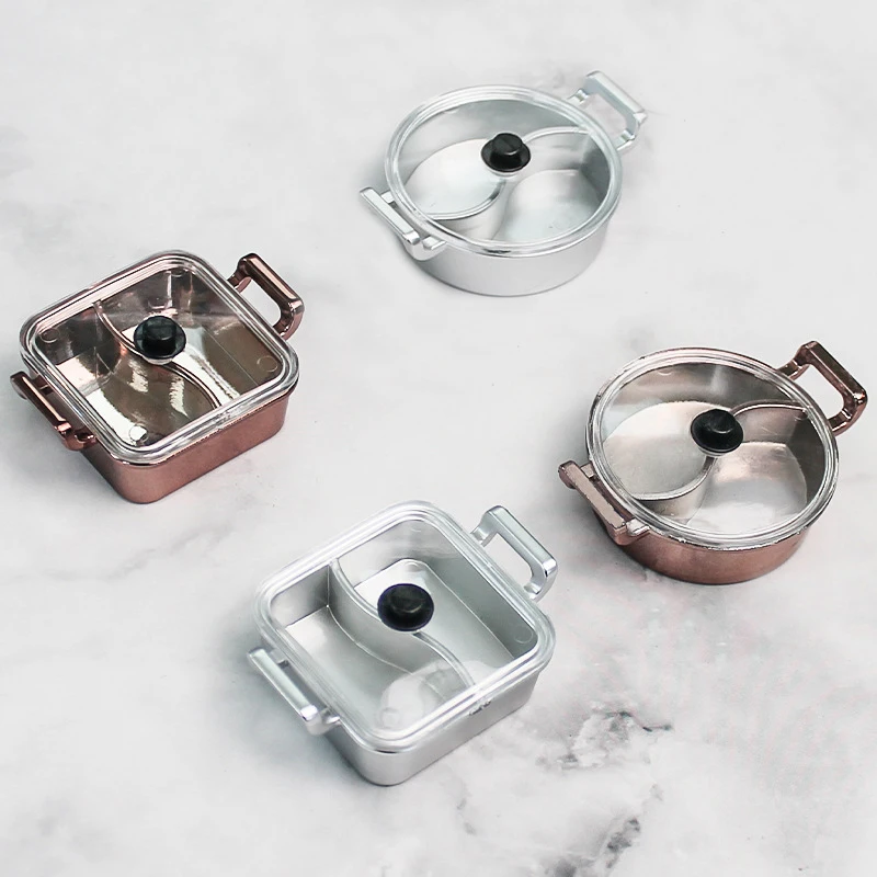 

DollHouse Mini Hot Pot Dinner Plate Chinese Cuisine Casserole Kitchen Cookware 1pc Fashion Doll House Accessories Furniture Toys