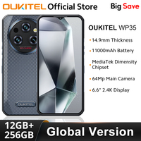 Oukitel WP35 5G Rugged Smartphone 2.4K Display MTK Dimensity 6100+ 11000mAh 8GB+256GB 64MP Rear Camera Mobile Phone Android 14