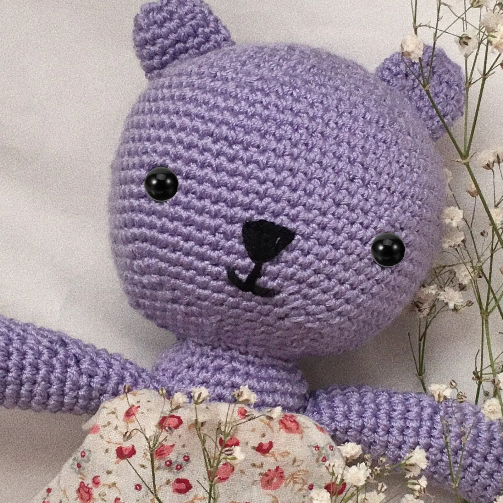 

100Pcs Creative Artificial Eyes Black Plastic Crafting Decorative Fake Eyes for DIY Stuffed Animals Holiday Decor Accessories