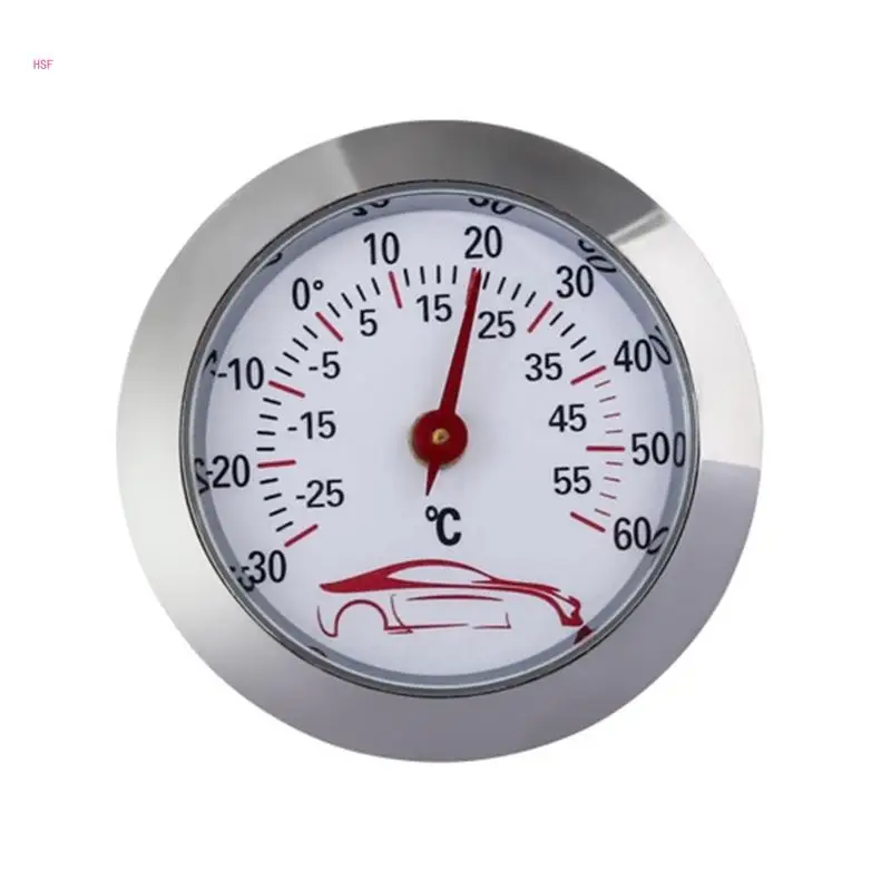 ความแม่นยำสูงไร้สาย-Dial-Type Analog Temp Monitor-30 ถึง 60 ℃ เครื่องวัดอุณหภูมิรถ 43 มม.MiniอุณหภูมิTest Gauge