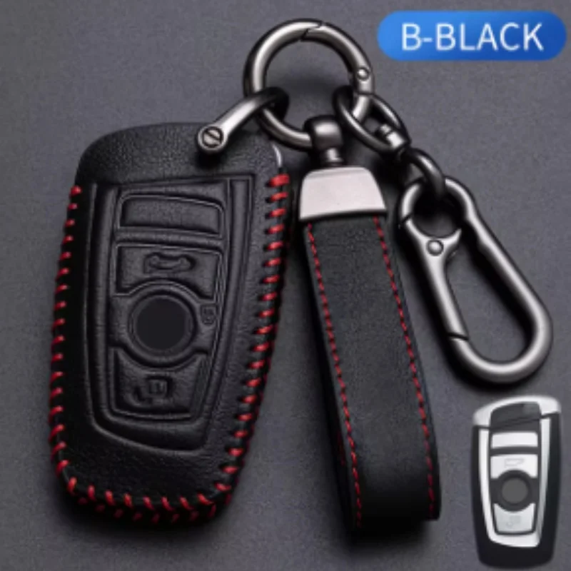 

For BMW F20 F30 G20 F31 F34 F10 G30 F11 X3 F25 X4 I3 M3 M4 1 3 5 Series Leather Car Key Holder Case Cover Accessories