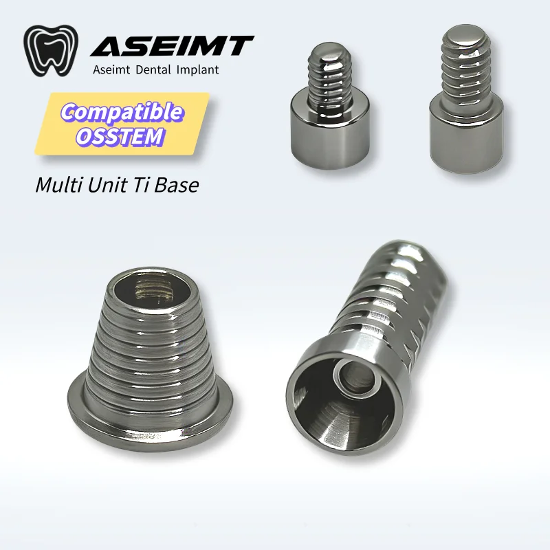 

Dental For Osstem Multi-Unit Titanium Base Abutment CAD Grade 5 Ti-Base High Precision Implant Restoration for Clinics Labs